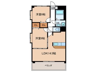 コンフォ－ト東中島の物件間取画像